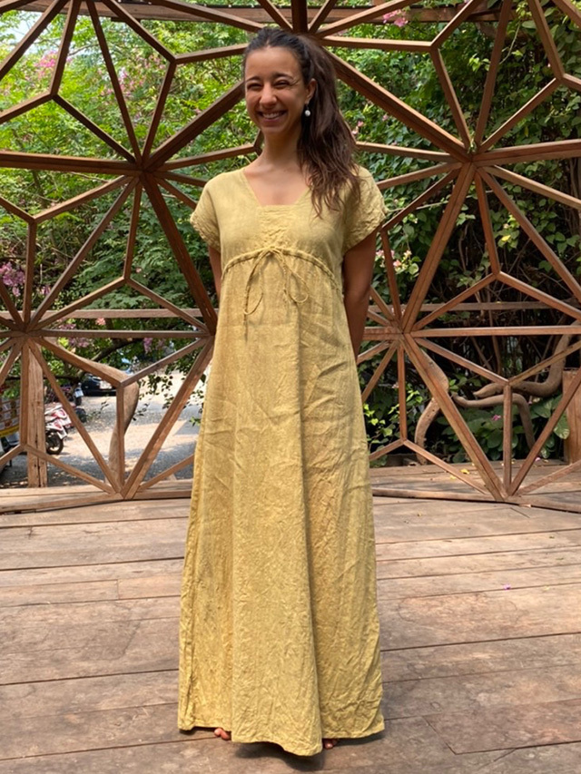 Asana Hempヘンプ100 縄文ワンピース 草木染め パヤカ オンラインショップ