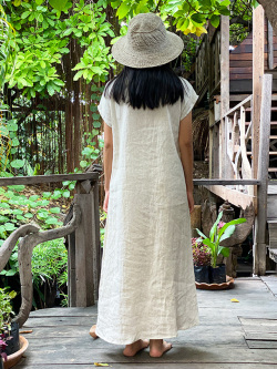 Asana Hemp100 縄文ワンピース きなり パヤカ オンラインショップ