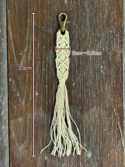 asana HEMP100% かぎ編み キーホルダー