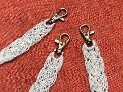 asana HEMP100% かぎ編み キーホルダー