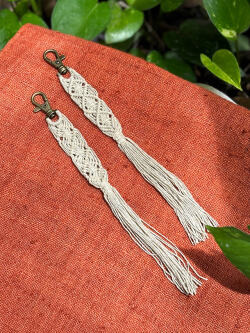 asana HEMP100% かぎ編み キーホルダー