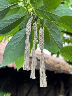 asana HEMP100% かぎ編み キーホルダー